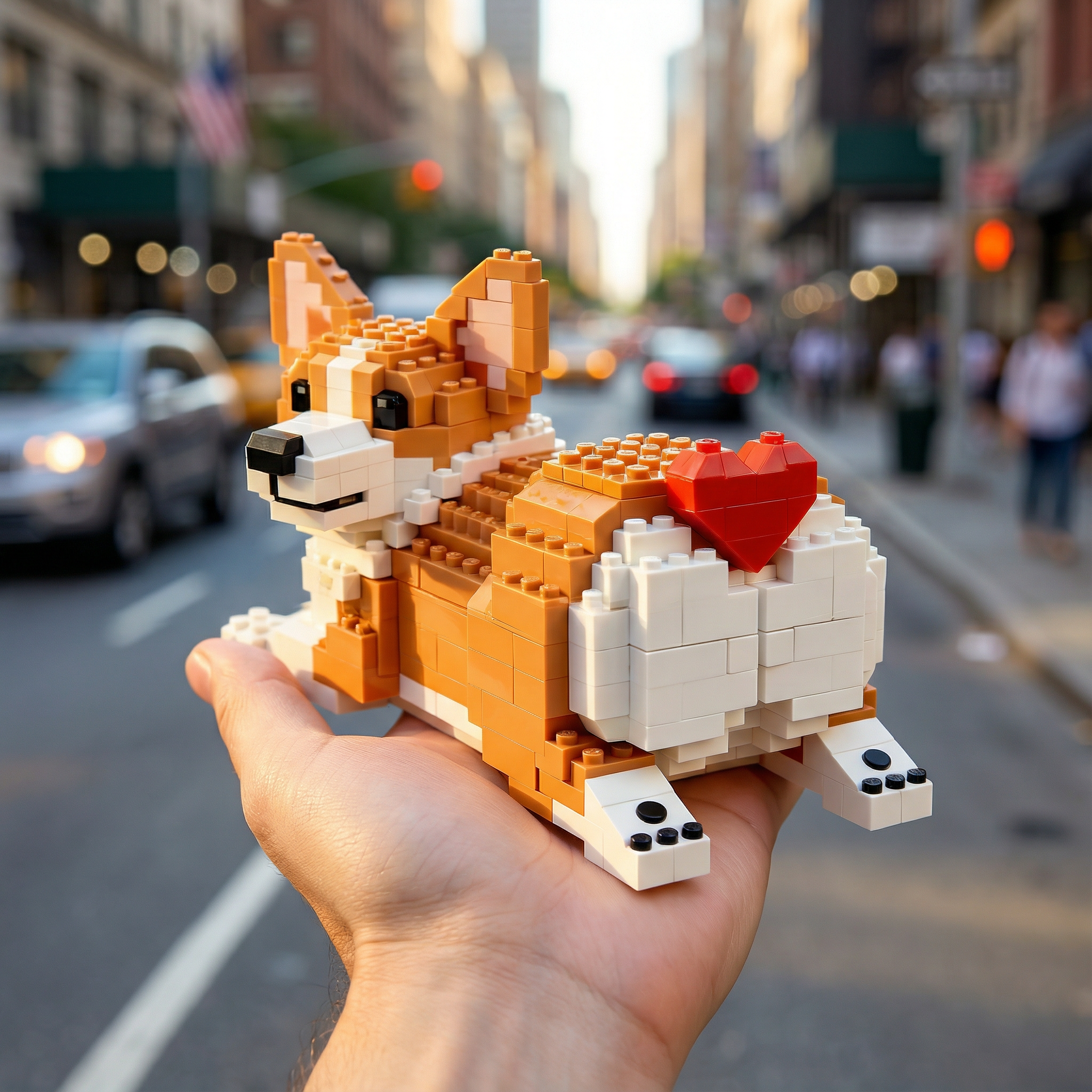 🐶Love Corgi Brick Figure – Collector’s Build for Corgi Lovers